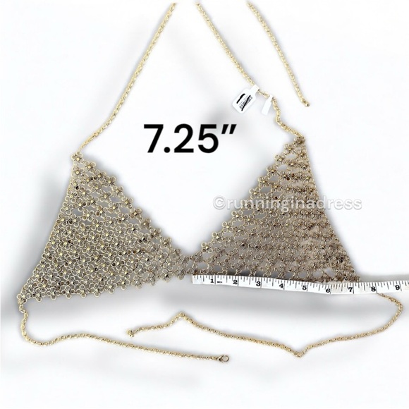 NWT Free People Schools Out Body Chain In Gold - Picture 15 of 16